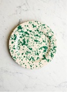 Włoski nakrapiany płaski talerz ceramiczny 24 cm 