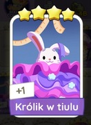 Monopoly go! Karta/naklejka 'królik w tiulu' set 19, 4*