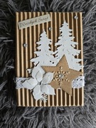 Kartka świąteczna ręcznie robiona eko handmade 