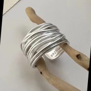 Luksusowy srebrny pierścionek regulowany 925