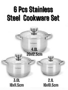 Garnki małe nierdzewne Masterpan 6 szt