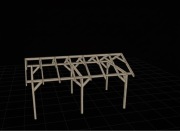 Szkielet Wiaty Garażowej 5x3m – Drewno KVH – Solidny Montaż