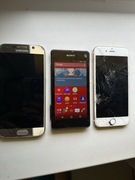 Telefony Samsung Sony IPhone uszkodzone