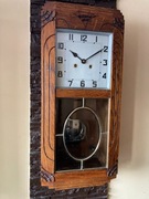 Zegar KIENZLE ok.1930 wzorcowe art deco drewno dębowe loft