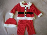 Komplet Strój Mikołaja Bluzka + Spodnie +czapka