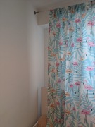 Zasłona Spod Igły i Nitki flamingi miętowa 