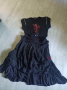 EMO GOTHIC PUNK CZARNY M/38R SPÓDNICA  T-SHIRT NADRUK
