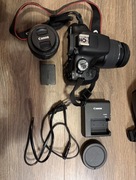 Canon EOS 2000D + obiektyw 18-55 mm + obiektyw stałoogniskowy 50 mm