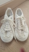 ZARA buty SPORTOWE koronką BIAŁE rozmiar 32