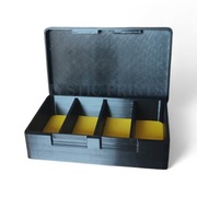 Pudełko na kości, 4 przegródki, dicebox