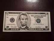 5 dolarów USA 2003 rok Bardzo ładny