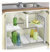 Dwustopniowa Regulowana Półka Do Szafki Kuchennej Organizer Stojak Regał