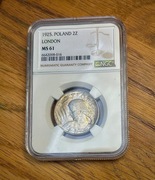 II RP - 2 złote 1925 Londyn - NGC MS61