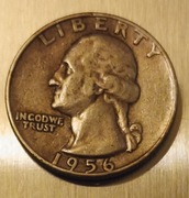 Ćwierćdolarówka USA - Quarter Dollar 1956, SREBRO