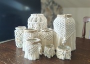Świecznik makrama handmade