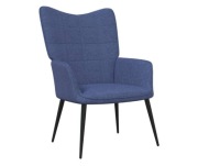 Fotel relaksacyjny, niebieski, tekstylny