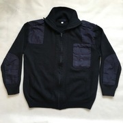 Sweter militarny golf rozpinany z pagonami (demobil). Granat. Rozm.54 (XL)