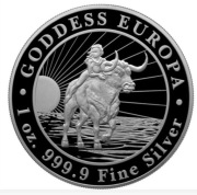 Srebrna Moneta Tokelau Godess Europa 1 uncja srebra 2022 Ag 999 1oz 31.1g