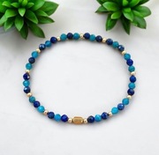 Bransoletka kamienie naturalne Lapis Lazuli Apatyt hematyt 