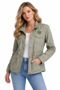 Kurtka militarna khaki oliwkowa typu parka w stylu militarnym Urban  38 M 