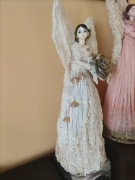 Anioł powertex rzeźba figura duży 60cm lakierowany, ecru, smietana