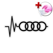 NAKLEJKA NA SAMOCHÓD AUTO LAPTOP - AUDI BICIE SERCA