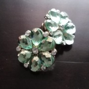 Kolczyki na sztyfty Bijou Brigitte nowe, zielone 