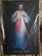 Obraz na płótnie Jezus Miłosierny "Jezu, ufam Tobie" Wilno 60x40 cm +