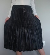 Czarna plisowana spódnica / sukienka 2w1 elegancka S  święta