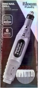 BLOOM NAILS Frezarka do paznokci, przenośna, mini, 6 frezów w zestawie