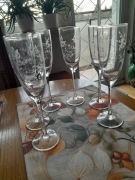 Eleganckie kieliszki do szampana  6 sztuk