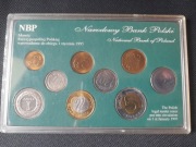 Zestaw NBP - monety obiegowe - 1990-94 - w tym 1zł,50gr,20gr,10gr z 1990r.
