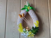 Wianuszek ozdobny, dekoracja, święta, wiklina papierowa