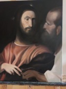 "Chrystus i Judasz" obraz olejny 40x50
