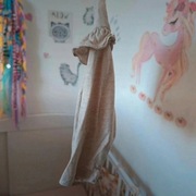 Bluzka długi rękaw koszulka z falbanka bawełniana  beżowa cool club smyk 92