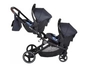 Fotelik samochodowy BabyGO Twinner Grey Melange 2 Szt.