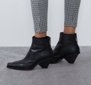 NOWE SKÓRZANE SKÓRA 100 % BOTKI KOWBOJKI ZARA 39