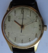 MĘSKI ZŁOCONY ZEGAREK WOSTOK 18 JEWELS ŁADNY STAN