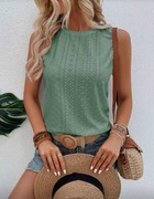 Bluzka ażurowa L bez rękawów 