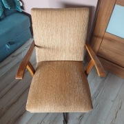 Fotel obrotowy vintage z okresu PRL