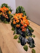 Stroik na grób, kompozycja na cmentarz , wiązanka z wazonem , zestaw ST32K