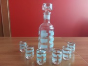 Karafka 6 kieliszków HSG Hortensja Vintage PRL