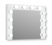 Lustro do Toaletki Hollywood Białe z Oświetleniem LED 83x75 do Makijażu