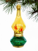 Bombka hoinkowa LAMPA NAFTOWA bombki szklane retro jak prl kształtki 