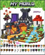 Klocki magnetyczne Zamek Lava Portal Minecraft 300szt 5 figurek!!!