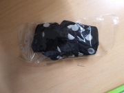 gumka do włosów, w grochy, czarna scrunchie duża