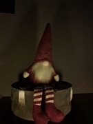 OZDOBY ŚWIĄTECZNE SKRZAT ŚWIĄTECZNY GNOM na ŚWIĘTA CZERWONY 43cm na 13cm