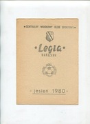 _Broszura Legia Warszawa, Jesień 1980