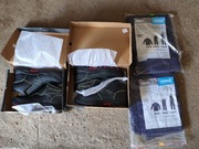 Zestaw 2x Buty spawalnicze i 2x spodnie spawalnicze ogrodniczki 