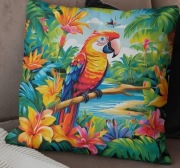 Poszewka na poduszkę z Papugami